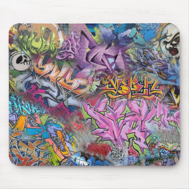 Cool Graffiti Street Art Abstract Mouse Pad (Front)