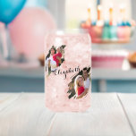 Cool Graffiti Torn Effect Photo Collage Monogram Can Glass<br><div class="desc">Create your own custom, personalized, elegant calligraphy typography script font monogrammed, modern cool chic stylish fun classy, durable clear glass, lead-free glassware, 16 oz unique torn photo / graffiti effect 4 photo collage memories classic beverage can design beer pint can glass. To customize, simply type your name / family name...</div>