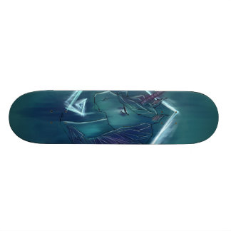 Cool graffiti unicorn skateboard