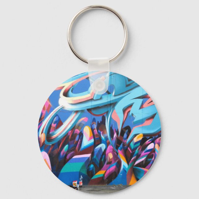 Cool Graffiti Wall Keychain (Front)