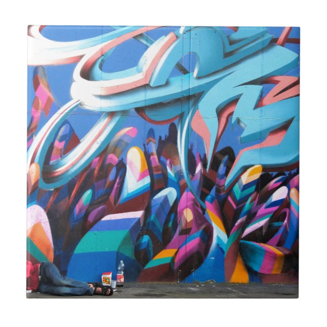Cool Graffiti Wall Tile (Front)