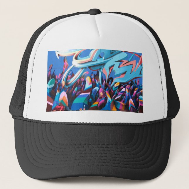 Cool Graffiti Wall Trucker Hat (Front)