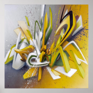 Cool graffiti word art home decor poster