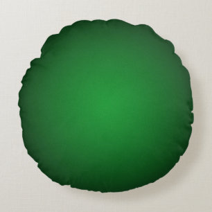 Cool Grainy Green-Black Vignette Round Pillow
