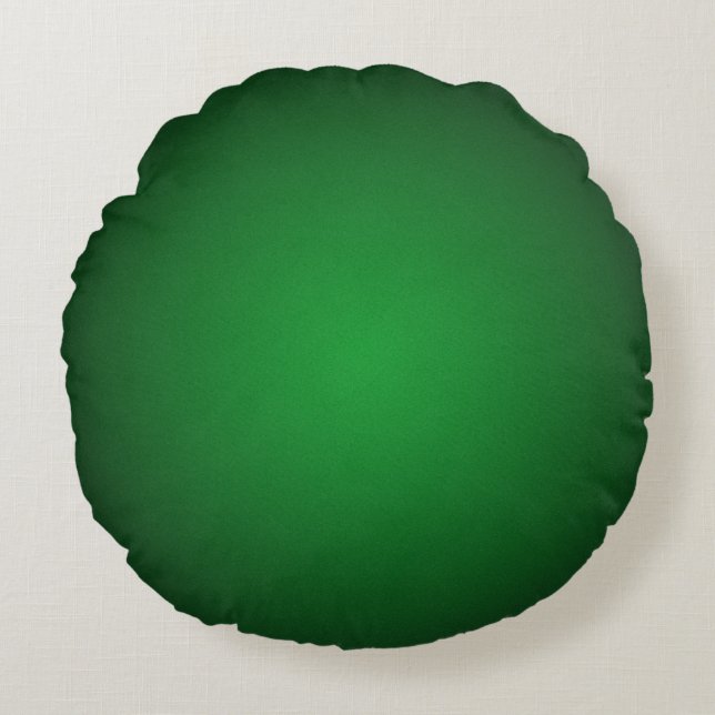 Cool Grainy Green-Black Vignette Round Pillow (Front)
