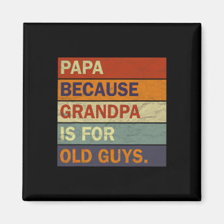 Cool Grandpa Art For Men Grandfather Papa Parent F Magnet