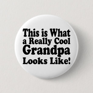 Cool Grandpa Funny Grandfather Birthday Gift 2 Inch Round Button