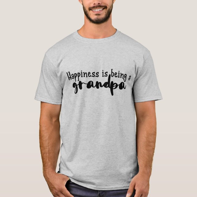 Cool Grandpa happiness word art  T-Shirt (Front)