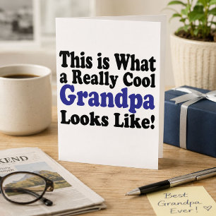 Cool Grandpa Holiday Card