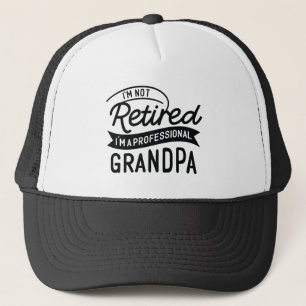 Cool Grandpa retired word art  Trucker Hat