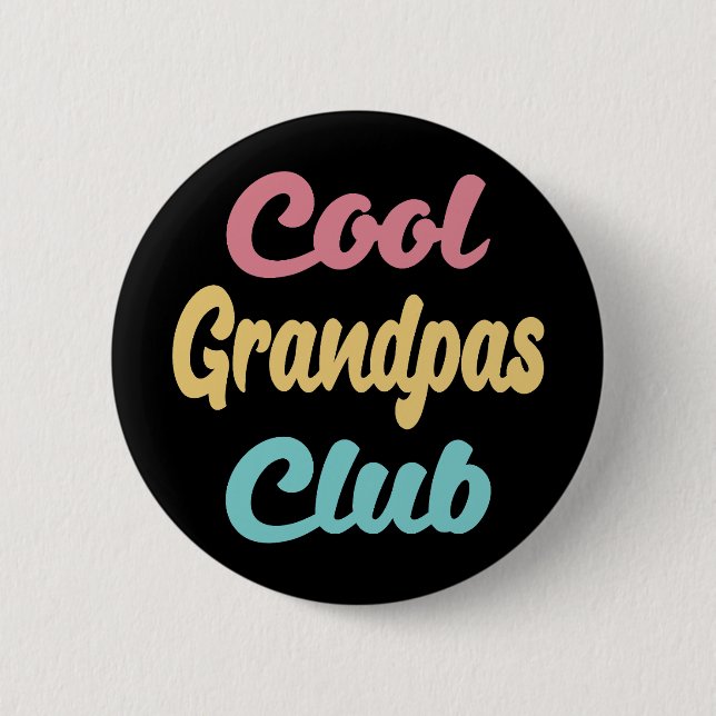 Cool Grandpas Club II 2 Inch Round Button (Front)