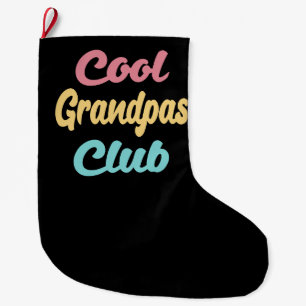 Cool Grandpas Club II Large Christmas Stocking