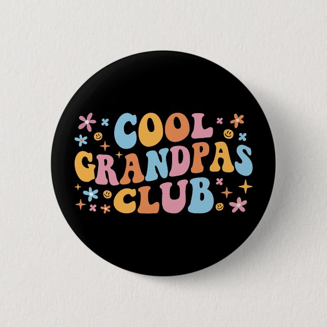 Cool Grandpas Club III 2 Inch Round Button (Front)