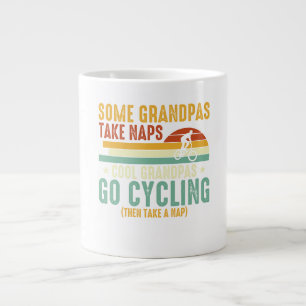 Cool Grandpas Go Cycling Large Coffee Mug