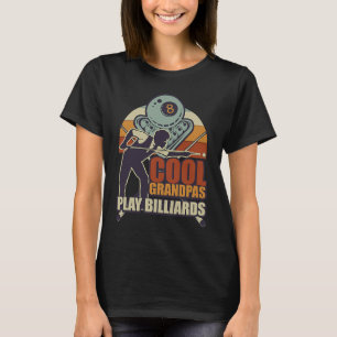 Cool Grandpas Play Billiards Retro Grandpa T-Shirt