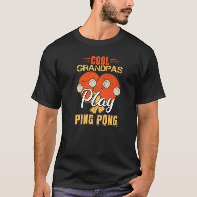 Cool Grandpas Play Ping Pong Premium T-Shirt (Front)