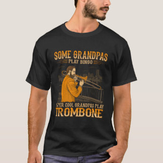 Cool Grandpas Play Trombone - Old Grungy Western S T-Shirt