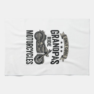 Cool Grandpas Ride Motorcycles Vintage Biker Shirt Kitchen Towel