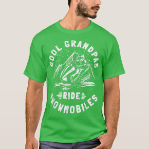 Cool Grandpas Ride Snowmobiles Grandpa Snowmobiler T-Shirt