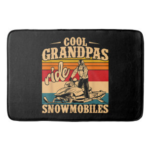 Cool Grandpas rides Snowmobiles Snowmobile Snowmob Bath Mat