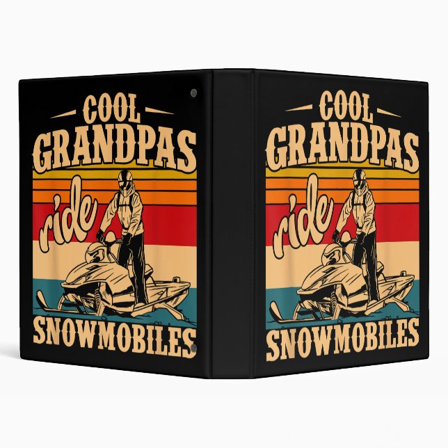 Cool Grandpas rides Snowmobiles Snowmobile Snowmob Binder (Background)