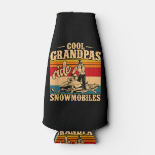 Cool Grandpas rides Snowmobiles Snowmobile Snowmob Bottle Cooler