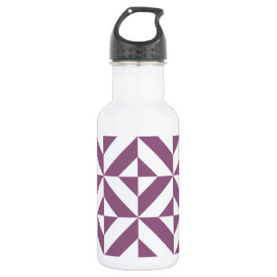 Cool Grape Geometric Deco Cube Pattern 532 Ml Water Bottle
