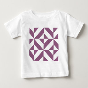 Cool Grape Geometric Deco Cube Pattern Baby T-Shirt