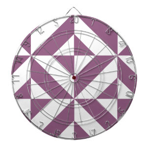 Cool Grape Geometric Deco Cube Pattern Dartboard