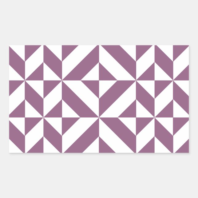 Cool Grape Geometric Deco Cube Pattern Sticker (Front)