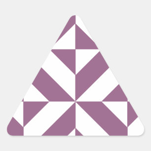 Cool Grape Geometric Deco Cube Pattern Triangle Sticker