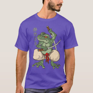 Cool Graphic Art Tee With Samurai Japanese Frog (