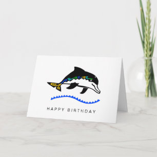 Cool graphic DOLPHIN - Ocean Wildlife - Card