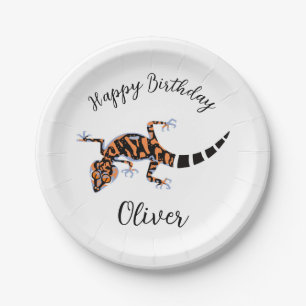 Cool graphic - GECKO - Wildlife- Party Paper Plate