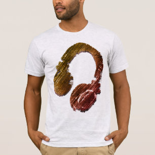 cool graphic headphone t-shirt for the dj