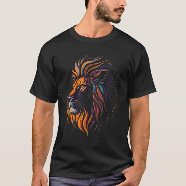 Cool Graphic Lion   Panthera Leo Familly Matching T-Shirt (Front)
