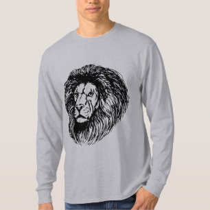 Cool Graphic lion print for him grey T-Shirt
