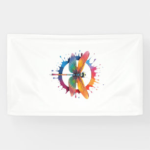 Cool Graphic Tie Dye Sunglasses Dragonfly Illustra Banner