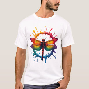Cool Graphic Tie Dye Sunglasses Dragonfly Illustra T-Shirt
