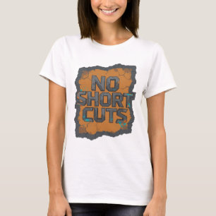 Cool Gray NO SHORT CUTS 3D Text Art T-Shirt
