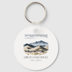 Cool Great Sand Dunes National Park Hiking Waterco Keychain