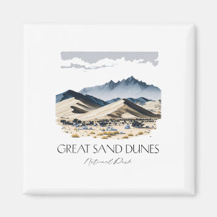 Cool Great Sand Dunes National Park Hiking Waterco Magnet