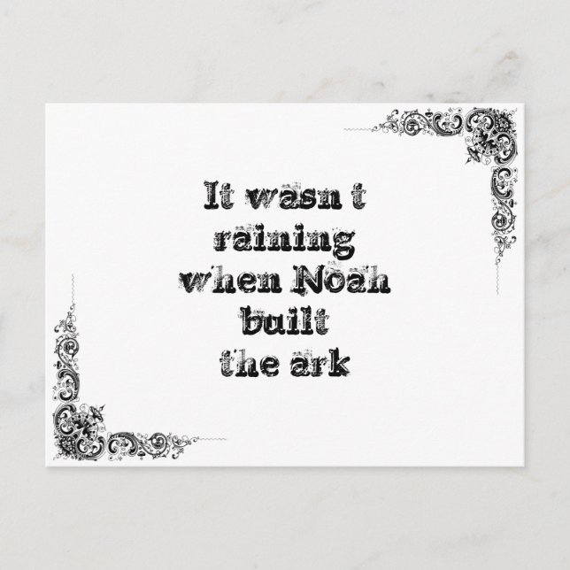 Cool great simple wisdom philosophy tao sentence postcard (Front)
