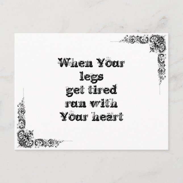 Cool great simple wisdom philosophy tao sentence postcard (Front)