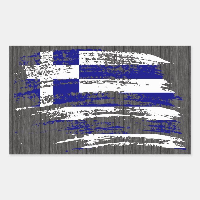 Cool Greek flag design Sticker (Front)