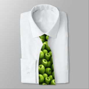 Cool green apple fruit pattern tie