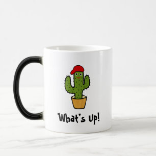 Cool green cactus magic mug