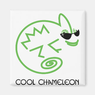 Cool Green Chameleon Magnet