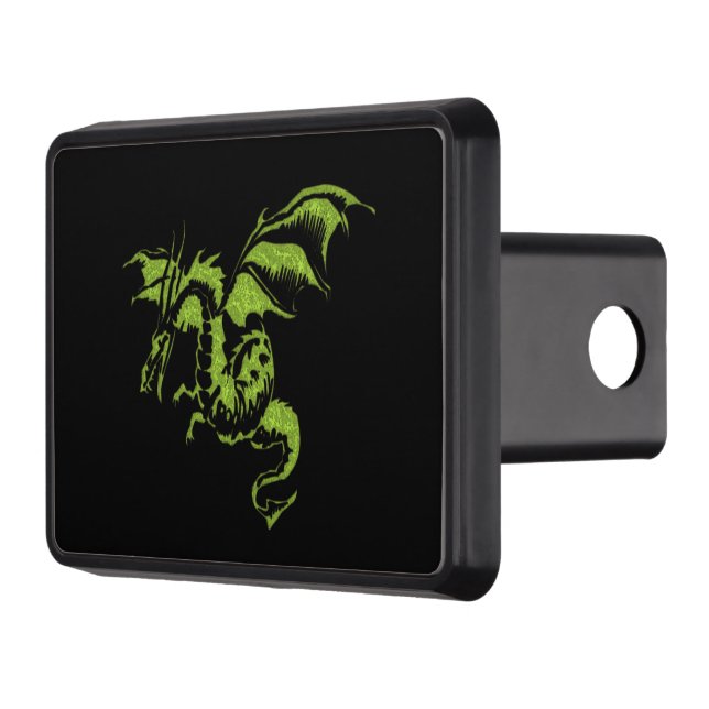 Cool Green Dragon Trailer Hitch Cover (Left)