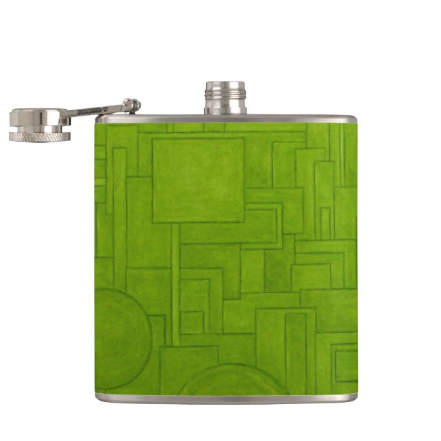 Cool Green Flask! Hip Flask (Opened)